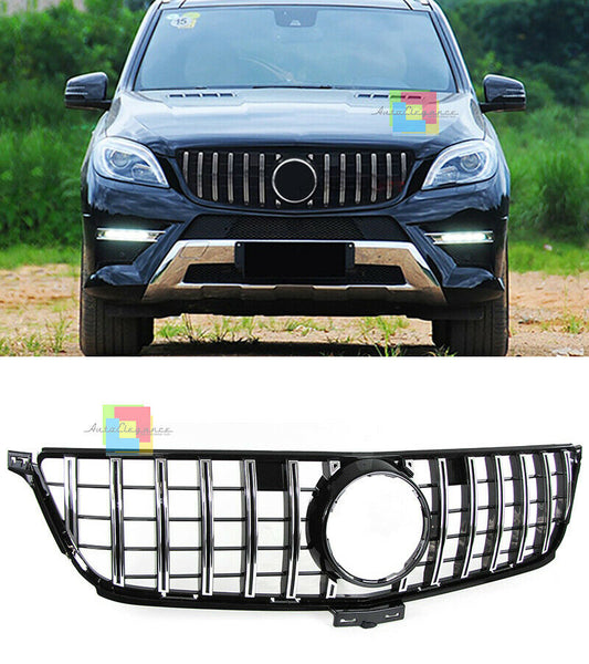 FRONT GRILLE MERCEDES ML W166 2011-2015 AMG MASK CHROME PROFILES