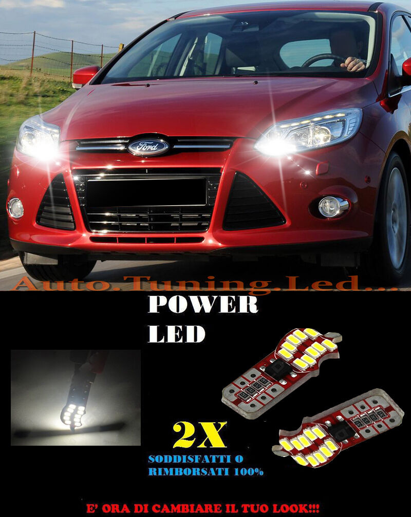 LUCI POSIZIONE FORD FOCUS MK3 2011+ CANBUS T10 BIANCO 20 LED SUPER QUALITA