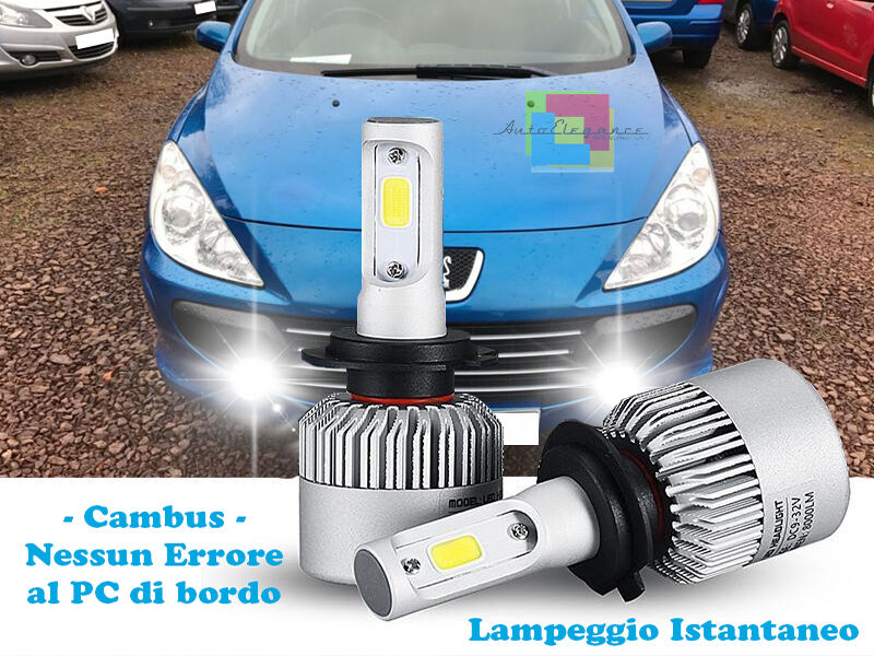 LAMPADE FENDINEBBIA A LED CREE PEUGEOT 307 02-09 CAMBUS BIANCO GHIACCIO