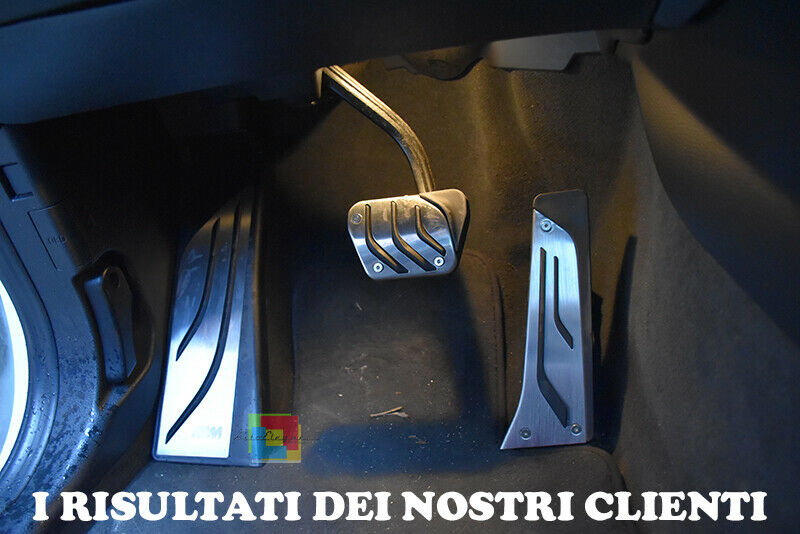 PEDALIERA CAMBIO AUTOMATICO BMW SERIE 1 F20 2011+ - INOX GOMMA ANTISCIVOLO