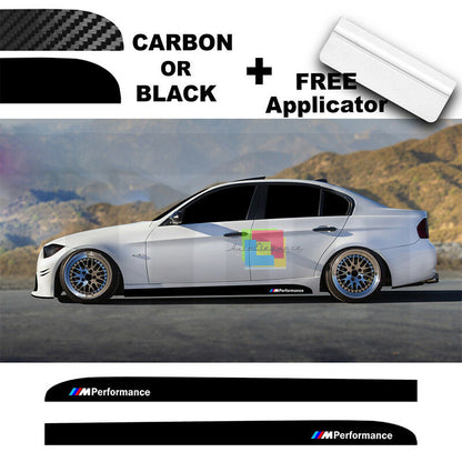 BMW 3 SERIES E90 E91 E92 CARBON LOOK SIDE SKIRTS M SPORT VINYLS ADHESIVES