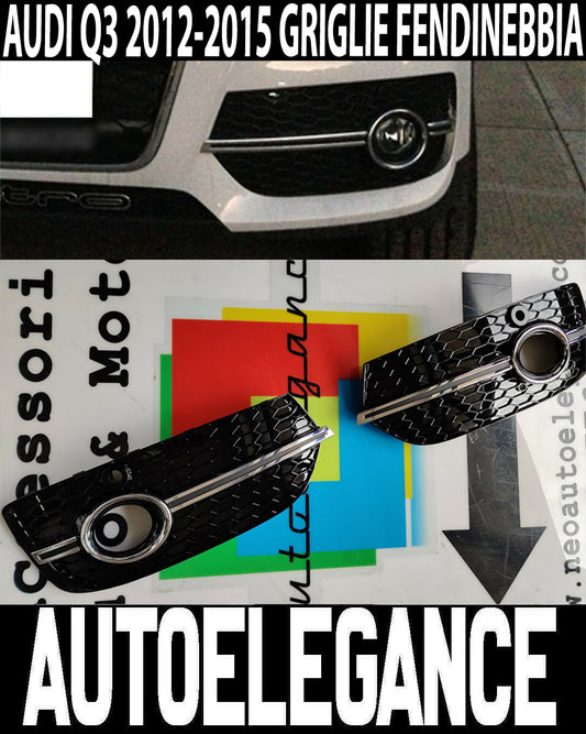 AUDI Q3 8U 2012-2015 GRIGLIE FENDINEBBIA RSQ3 SQ5 DETTAGLI CROMATI NIDO D'APE - AUTOELEGANCERICAMBI