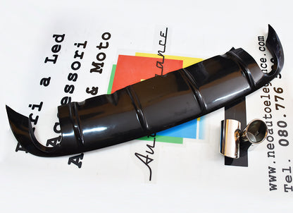 AUDI A6 4F C6 2004-2008 AVANT DIFFUSORE SOTTO PARAURTI RS6 + TERMINALI ACCIAIO AUTOELEGANCERICAMBI