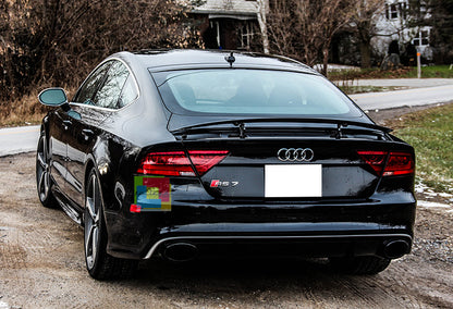 SOTTO PARAURTI + TERMINALI ACCIAIO PER AUDI A7 4G 2010-2014 DIFFUSORE DESIGN RS7