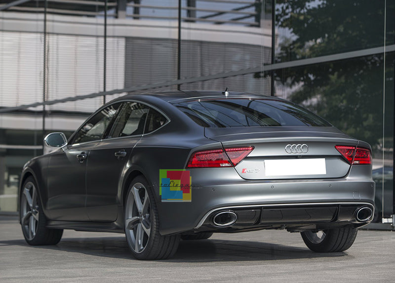 SOTTO PARAURTI + TERMINALI ACCIAIO PER AUDI A7 4G 2010-2014 DIFFUSORE DESIGN RS7