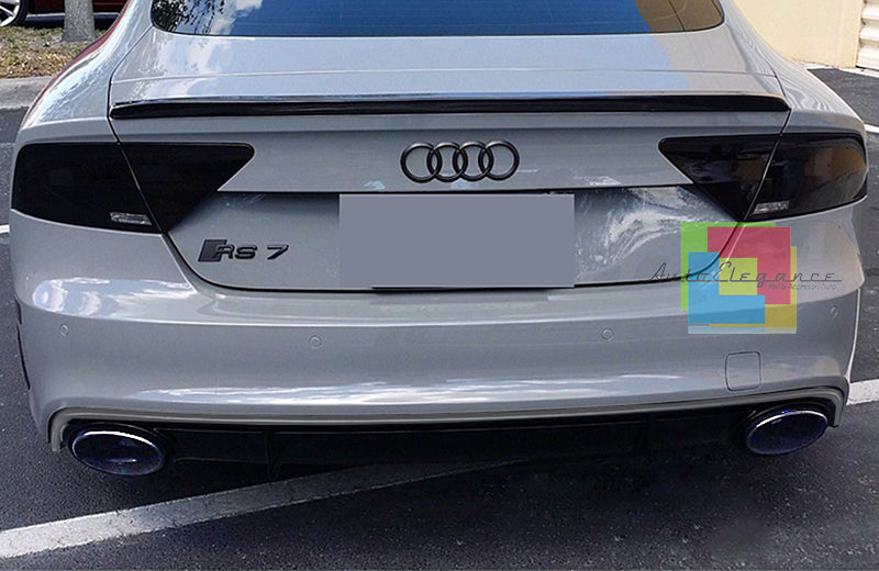 SOTTO PARAURTI + TERMINALI ACCIAIO PER AUDI A7 4G 2010-2014 DIFFUSORE DESIGN RS7