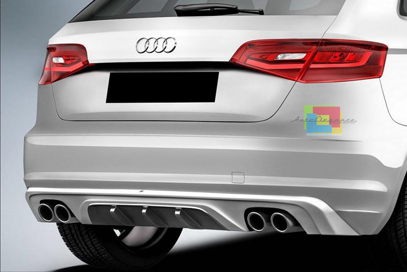 SOTTO PARAURTI LOOK SPORTIVO - DIFFUSORE POSTERIORE AUDI A3 8V 2012+ SPORTBACK