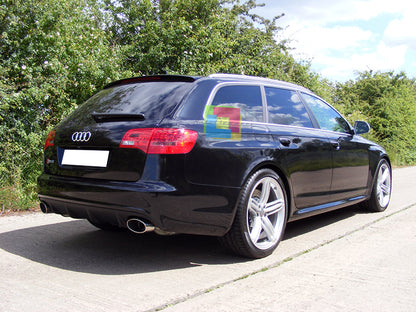 AUDI A6 4F C6 2004-2008 AVANT DIFFUSORE SOTTO PARAURTI RS6 + TERMINALI ACCIAIO AUTOELEGANCERICAMBI