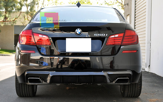 DIFFUSORE POSTERIORE + TERMINALI BMW SERIE 5 F10  2011-2014 LOOK M PERFORMACE