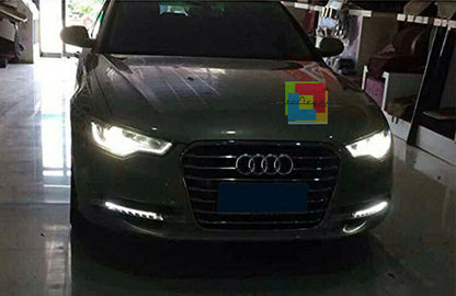 GRIGLIE FENDINEBBIA LUCI DIURNE LED PER AUDI A6 4G C7 2011-2014 CAMBUS DAYTIME