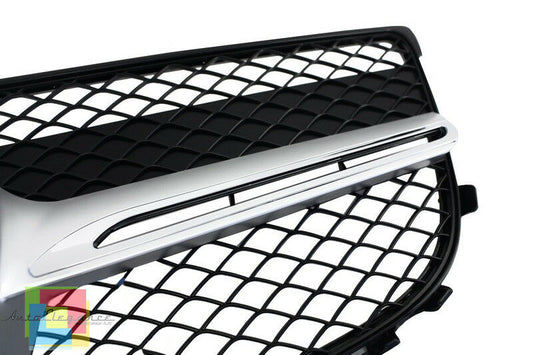 SATIN FRONT GRILLE - MERCEDES GLK 2013-2015 LIFT CALANDRA DESIGN AMG