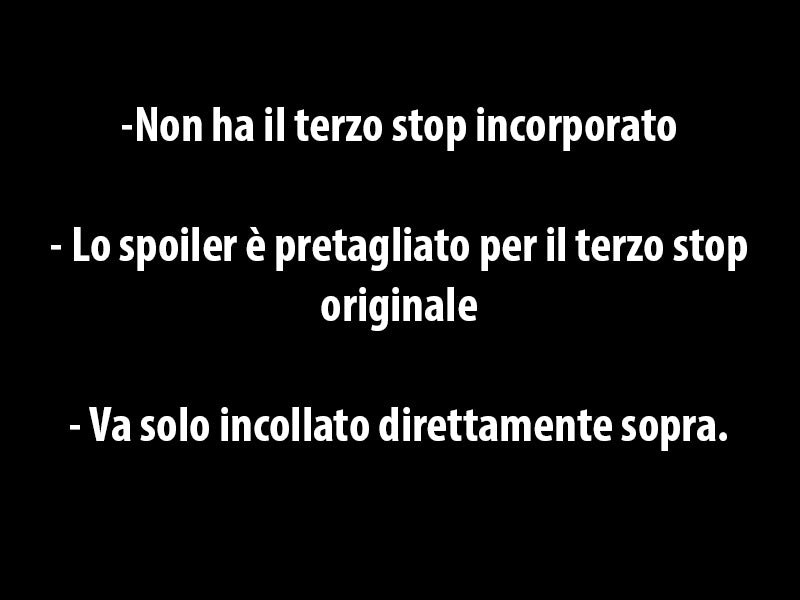 RS3 LOOK ABS PER AUDI A3 8V SPORTBACK 5 PORTE 2012+ SPOILER POSTERIORE SUL TETTO