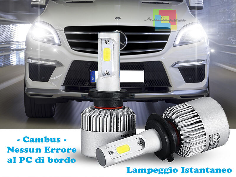 LAMPADE ANABBAGLIANTI LED MERCEDES M W166 LAMPEGGIO ISTANTANEO 6000K