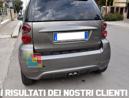 SMART FORTWO 451 2012-2015 DOPPIO ESTRATTORE SPOILER DIFFUSORE POSTERIORE