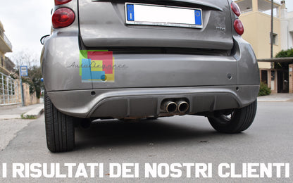 SMART FORTWO 451 2012-2015 DOPPIO ESTRATTORE SPOILER DIFFUSORE POSTERIORE