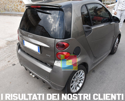 SMART FORTWO 451 2012-2015 DOPPIO ESTRATTORE SPOILER DIFFUSORE POSTERIORE