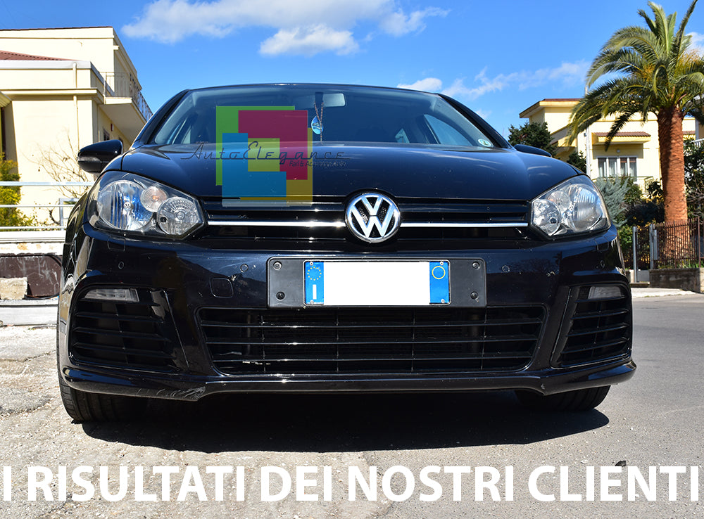 VW GOLF 6 2008-2012 PARAURTI ANTERIORE COMPLETO LOOK R20 + LUCI DIURNE