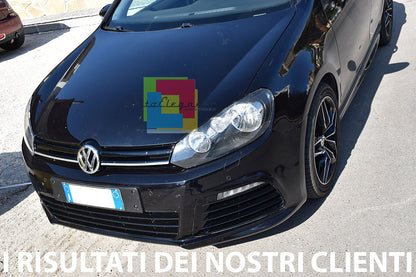 VW GOLF 6 VI 2008-2012 FRONT BUMPER WITH LED DAYTIME RUNNING LIGHTS COMPLETE R20 LOOK