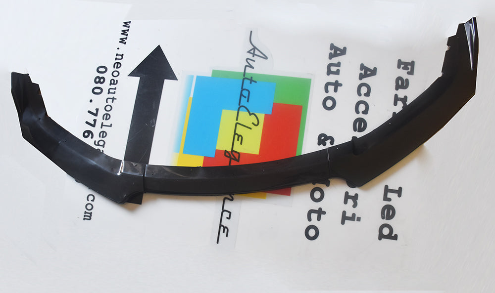 HONDA CIVIC X 2015+ FRONT BUMPER SPLITTER 3 PIECES ABS GLOSS BLACK