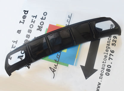 MERCEDES A-CLASS W176 AMG GLOSS BLACK ABS REAR DIFFUSER A45 LOOK