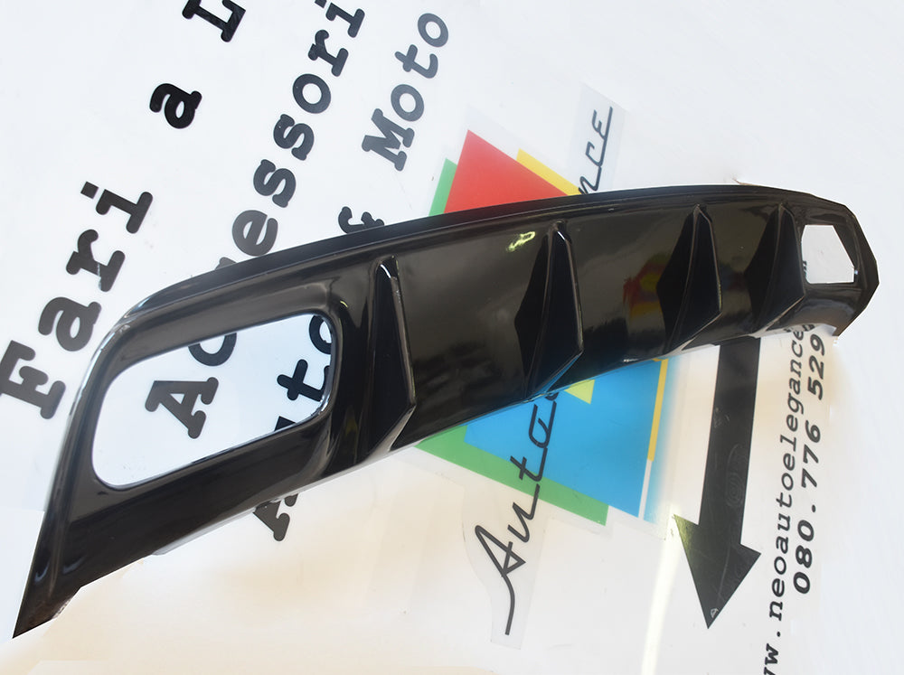 MERCEDES A-CLASS W176 AMG GLOSS BLACK ABS REAR DIFFUSER A45 LOOK