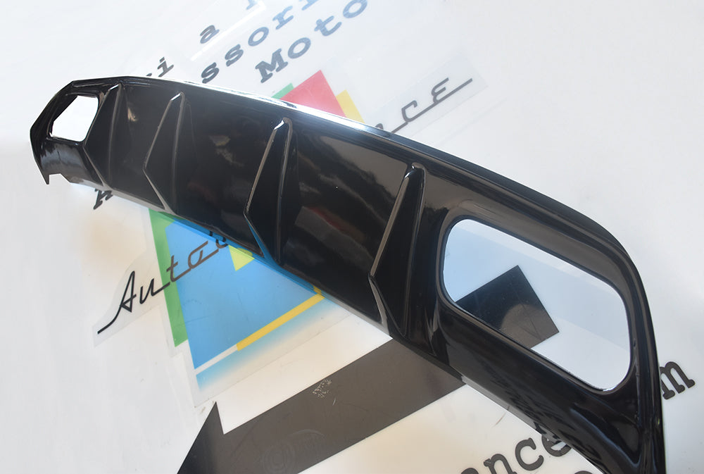 MERCEDES A-CLASS W176 AMG GLOSS BLACK ABS REAR DIFFUSER A45 LOOK