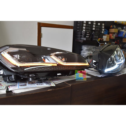 VW GOLF 7 VII 2012-2016 LED DAYTIME HEADLIGHTS U DYNAMIC INDICATORS 7.5