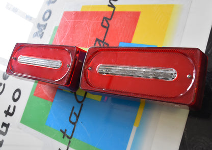 FARI POSTERIORI LIGHTBAR LED MERCEDES G W463 1989-2015 ROSSO / TRASPARENTE