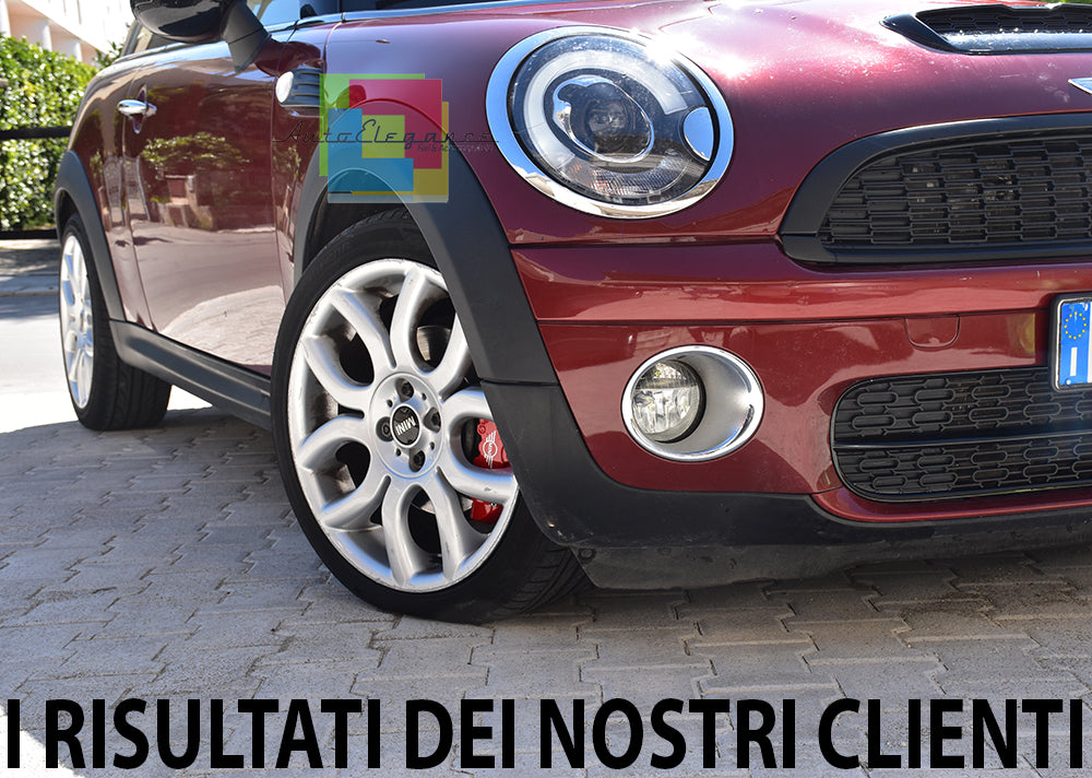 MINI COOPER R56 2006-2010 FARI ANTERIORI NERI ANGEL EYES D1S XENON DI SERIE