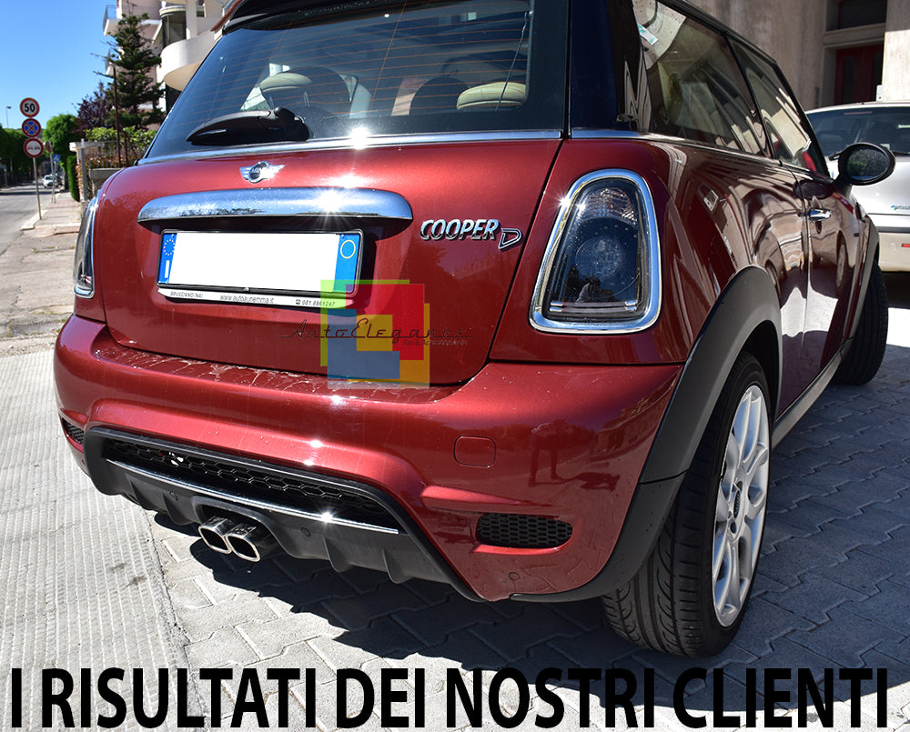 MINI COOPER R56 2006-2010 PARAURTI POSTERIORE COMPLETO LOOK SPORTIVO