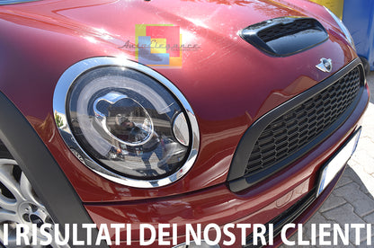 MINI COOPER R56 2006-2010 FARI ANTERIORI NERI ANGEL EYES D1S XENON DI SERIE