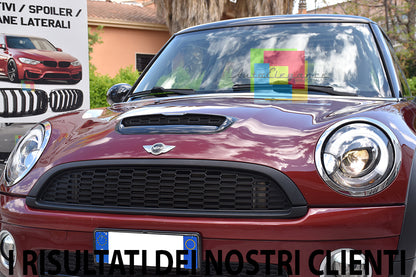 MINI COOPER R56 2006-2010 FARI ANTERIORI NERI ANGEL EYES D1S XENON DI SERIE