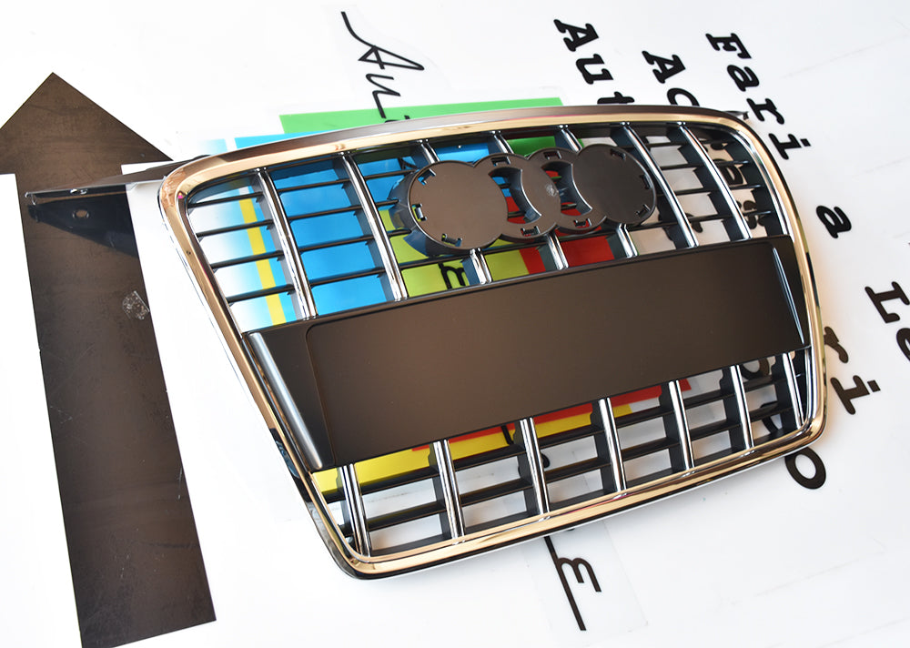 AUDI A3 8P 2005-2008 GRIGLIA ANTERIORE CALANDRA SLINE S3 BORDO CROMATO AUTOELEGANCERICAMBI