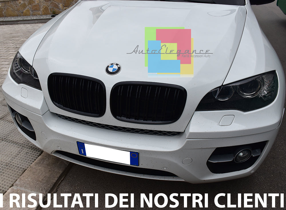 FRONT GRILLE GLOSS BLACK M DOUBLE BAND BMW X5 E70 2006 TO 2013 MASK