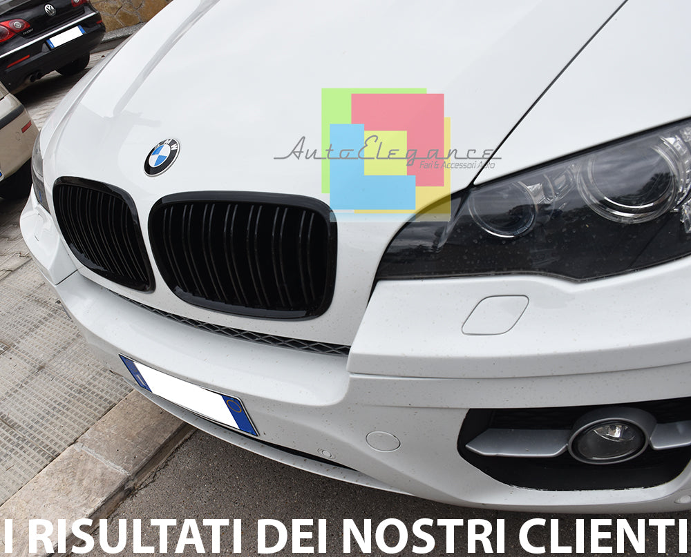 GRIGLIA ANTERIORE NERO LUCIDO M DOPPIA FASCIA BMW X6 E71 2007+ MASCHERINA