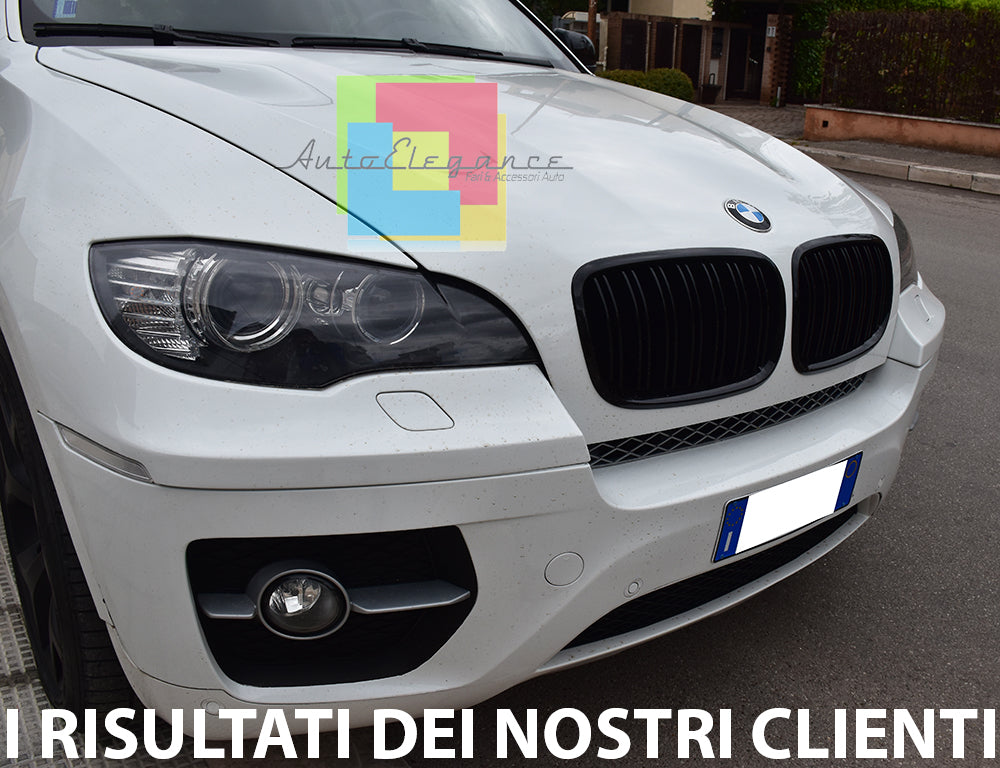 GRIGLIA ANTERIORE NERO LUCIDO M DOPPIA FASCIA BMW X6 E71 2007+ MASCHERINA