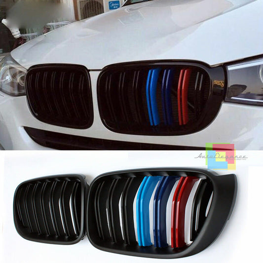 3 COLOR M MASK - BMW X4 F26 2014+ BLACK FRONT GRILLE DOUBLE BAND -