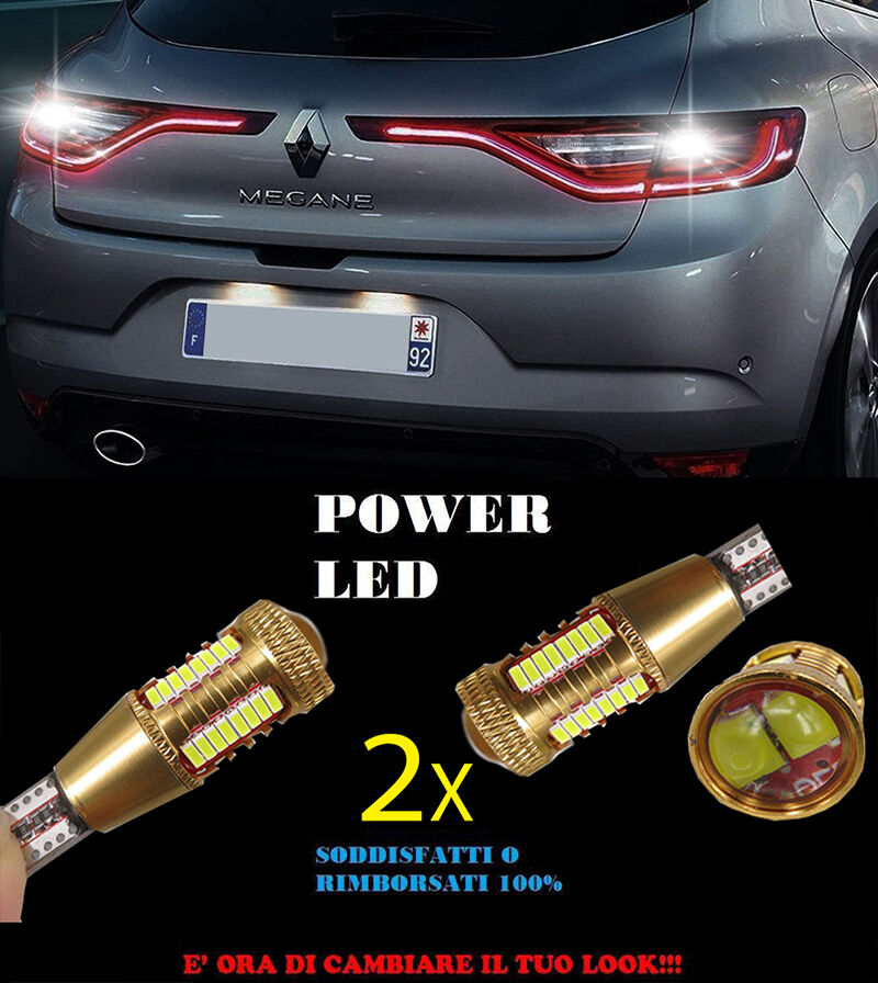 RENAULT MEGANE IV LAMPADE RETROMARCIA LED T15 W16W SUPER QUALITA NO ERROR