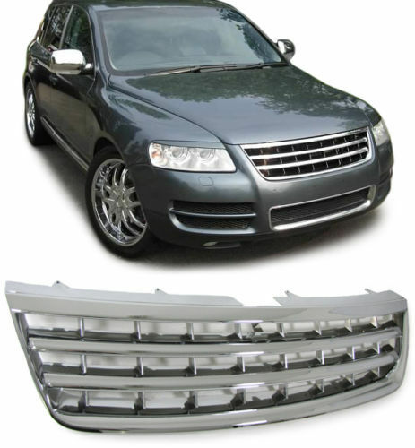 VW TOUAREG 02-06 FRONT GRILLE TUNING IN ABS CHROME WITHOUT LOGO