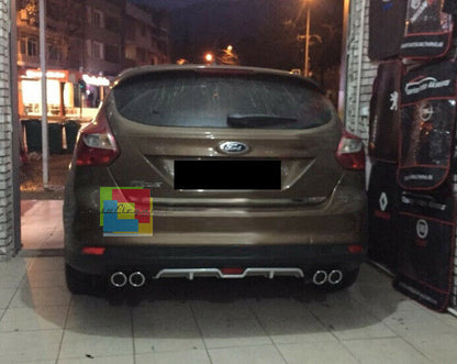 FORD FOCUS MK3 III UNDER REAR BUMPER DIFFUSER FOUR TIP ABS -