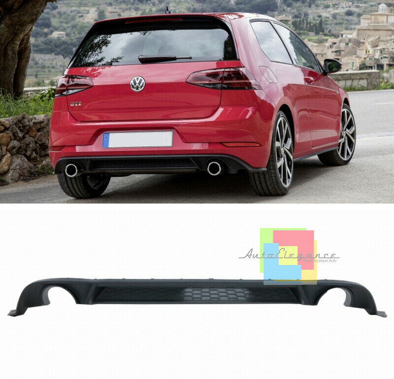 DIFFUSORE SOTTO PARAURTI VW GOLF VII 7.5 2017+ ESTRATTORE POSTERIORE GTI .-.