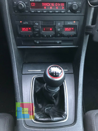 POMELLO CAMBIO MANUALE AUDI A3 8P S3 2003-2012 6 MARCE IN CUOIO SLINE LOOK