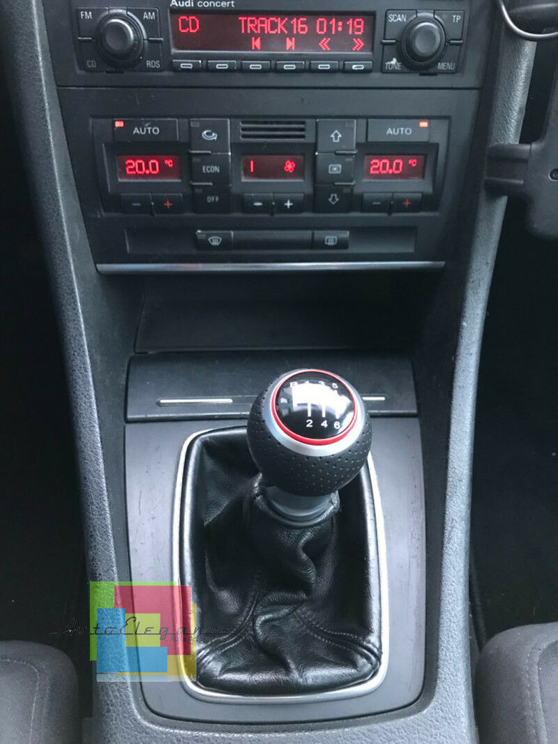 POMELLO CAMBIO MANUALE AUDI 2008-2015 5 MARCE IN CUOIO SLINE LOOK
