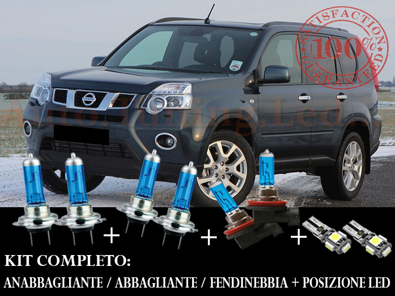 NISSAN X-TRAIL 2007-2013 COMPLETE SET BLUE XENON LAMPS + LED POSITION