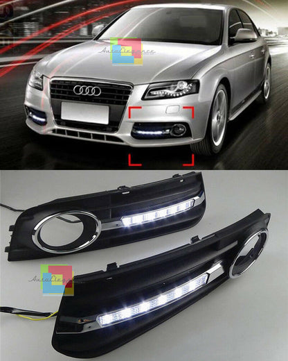 AUDI A4 B8 8K 2007-2012 AVANT BERLINA GRIGLIE FENDINEBBIA LUCI DIURNE LED 6000K AUTOELEGANCERICAMBI