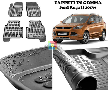 FORD KUGA II 2013 IN POI TAPPETINI AUTO IN GOMMA - TAPPETI TOP QUALITA -1-