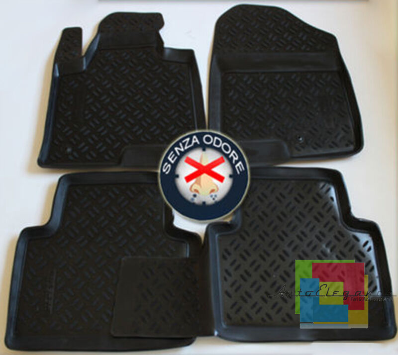 HYUNDAI SANTA FE 2013+ SET TAPPETINI AUTO IN GOMMA - TAPPETI ANTI SCIVOLO