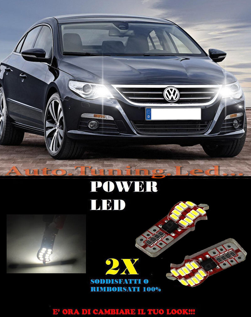 LUCI POSIZIONE VW PASSAT CC CANBUS T10 BIANCO 20 LED SUPER QUALITA