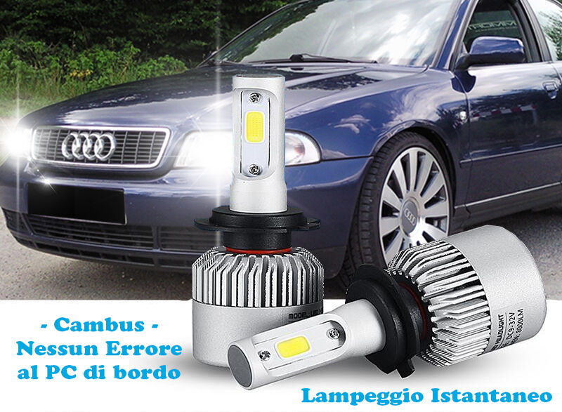 LAMPADE ANABBAGLIANTI LED AUDI A4 B5 1994-2000 ISTANTANEO 6000K CREE