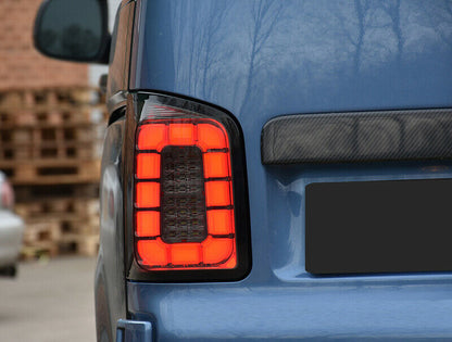 VW T6 TRANSPORTER FROM 2015+ PAIR OF REAR LIGHTS LIGHTBAR LED SMOKE